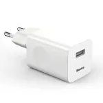 Baseus kiirlaadija USB 3.0 - valge