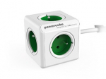 Allocacoc PowerCube pikendatud E-t&uuml;&uuml;pi toitepikendus 1,5 m 5 vahelduvvoolu pistikupesa(t) Siseruumidesse Roheline