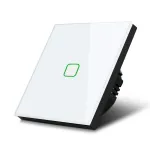 Maclean Energy MCE701W Touch light switch, single, glass, white with square button