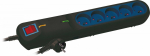 LF 2001A Surge Protector Power Strip, 3 Outlets, 3 m, black