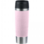 Emsa TRAVEL MUG Classic Grande thermal mug (light pink/stainless steel, 0.5 liters)