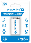 Laetavad akud everActive Ni-MH 6F22 9V 320 mAh professionaalsele tootesarjale