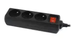 Gembird EG-PSU3F-01 &uuml;lepingekaitse must 3 vahelduvvoolu pistikupesa 230 V 0,6 m
