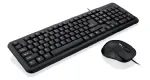 iBox OFFICE KIT II klaviatuur, hiir kaasas, USB, QWERTY, inglise keel, must