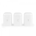 Salter BW14043EU7 Boston 3-Piece Canister Set, White