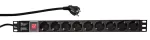 LogiLink power strip for PDU9C02 19" cabinets 16A PDU 9x Schuko 2m black
