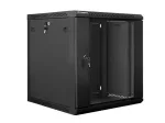 Lanbergi seinale kinnitatav rack-kapp 19'' 12U 600x600mm must (klaasuksega)
