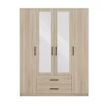 Topeshop ROMANA 160 SON magamistoa riidekapp 11 riiulit 4 ust Tamm