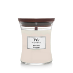 WoodWick White Teak wax candle Cylinder Cedarwood, Oak wood, Oakmoss, Sandalwood 1 pc(s)