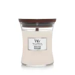 WoodWick White Teak wax candle Cylinder Cedarwood, Oak wood, Oakmoss, Sandalwood 1 pc(s)