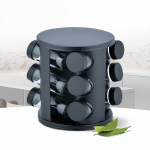 Maestro MR 1725 Black Spice Jar Set, 12 Pieces