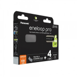 Laetavad akud PANASONIC ENELOOP PRO AAA 930 mAh 4 tk + &uuml;mbris (BK-4HCDE/4CP+&uuml;mbris)