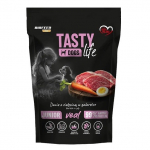 BIOFEED Tasty Dogs Life Junior vasikalihaga m&auml;rg koeratoit - 500g