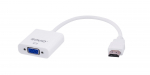 Savio CL-27B videokaabli adapter 0,1 m HDMI Type A (standardne) VGA (D-Sub) valge
