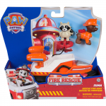 Spin Master Paw Patrol Fire Rescue - Zuma's Rescue Boat, Toy Vehicle with Zuma Dog Figure and Raccoon Figure