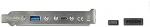 DeLOCK slot bracket with 1x USB Type-C and 1x USB Type-A port, adapter (black, 50cm)