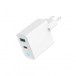 Gembird 2-pordiline 30W GaN USB kiirlaadija LED valge TA-UC-PDQC30L-W-01
