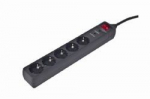 EnerGenie SPG5-C-15 &uuml;lepingekaitse Must 5 vahelduvvoolu pistikupesa(t) 250 V 4,5 m