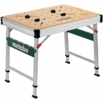 metabo multifunctional table MWB 100 (silver/wood, load capacity up to 120 kg)