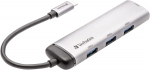 Verbatim USB-C multiport hub 4xUSB 3.2 silver