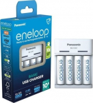 PANASONIC BASIC USB LAADIJA + 4x AA ENELOOP 2000 mAh