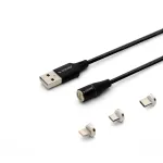 Savio CL-155 USB-kaabel 2 m USB 2.0 USB C Micro USB A/Lightning must
