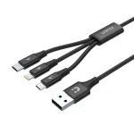 UNITEK C14049BK USB-kaabel 1,2 m USB 2.0 USB C Micro-USB B/Lightning must