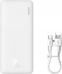 Baseus Airpow liitiumpol&uuml;meerist akupank 10000 mAh 20 W valge