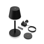PHILIPS Hue White and Color Ambiance Table Lamp, Black