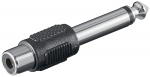 goobay Adapter Jack 6,35->Cinch blue - Jack 6,35 mm-plug (2-Pin, Mono)