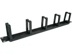 Alantec PK048 1U 19" kaablikorraldaja harjatud r&otilde;ngaga, 5 plasthoidikuga