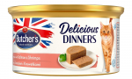 BUTCHER'S Delicious Dinners l&otilde;he ja krevetid - m&auml;rg kassitoit - 85 g