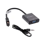 Lanberg AD-0017-BK videokaabli adapter 0,2 m VGA (D-Sub) HDMI Type A (standardne) must