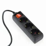 Gembird EG-PSU3-01 toitepikendus 0,6 m 3 vahelduvvoolu pistikupesa(t) Siseruumidesse must