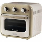 Ariete 3-in-1 Air Fryer and Mini Oven Vintage Beige (white/beige, 1,350 watts, 16-liter cooking space, with viewing window)