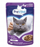 PREVITAL kalkuni- ja k&uuml;&uuml;likuliha tarretises - m&auml;rg kassitoit - 100g