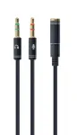 Gembird !Adapter audio stereo 3.5mm mini Jack/4PIN/ audiokaabel 0.2 m 2 x 3.5mm must