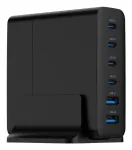 Gembird TA-UC-2A4C-PD75-01-BK mobiilseadme laadija universaalne must vahelduvvoolu kiirlaadimine siseruumides