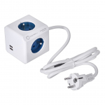 Allocacoc 2402BL/FREUPC power extension 1.5 m 4 AC outlet(s) Indoor Blue, White