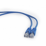 Blue patch cord l category 5E molded strain relief 50u" plugs, 3 meters