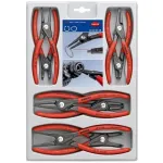 KNIPEX precision circlip pliers set 00 20 04 SB (red, 8 pieces)