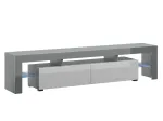 Cama TV-alus TORO 200 hall/valge l&auml;ikega
