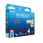 Laetavad akud PANASONIC ENELOOP AAA 800 mAh 4 tk + karp (BK-4MCDE/4CP+karp)
