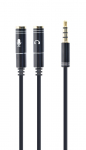 Gembird !Adapter audio mikrofoni 3.5mm mini Jack/4PIN/0. audio kaabel 0.2 m 2 x 3.5mm must