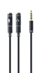Gembird !Adapter audio mikrofoni 3.5mm mini Jack/4PIN/0. audio kaabel 0.2 m 2 x 3.5mm must