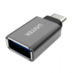 UNITEK Y-A025CGY kaabelliidese/soode adapter USB Type-C USB Type-A metallik