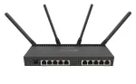 Mikrotik RB4011iGS+5HacQ2HnD-IN traadita ruuter Gigabit Ethernet kahe sagedusalaga (2,4 GHz / 5 GHz) must