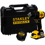 Stanley cordless drill/driver (SFMCD714D1T-QW), 18 volts (black/yellow, Li-ion battery 2.0 Ah, Pro-Stack case)