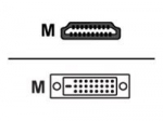 Sharkoon HDMI - DVI-D (24+1) - 1m - kabel adapter - czarny