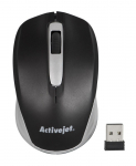 Activejet AMY-313 juhtmevaba USB-hiir (optiline; 1200 DPI; must ja hall)